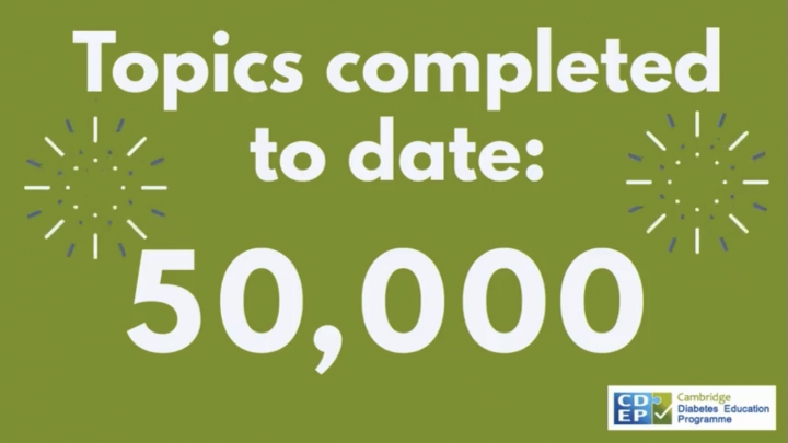 50 000 CDEP Topics Completed