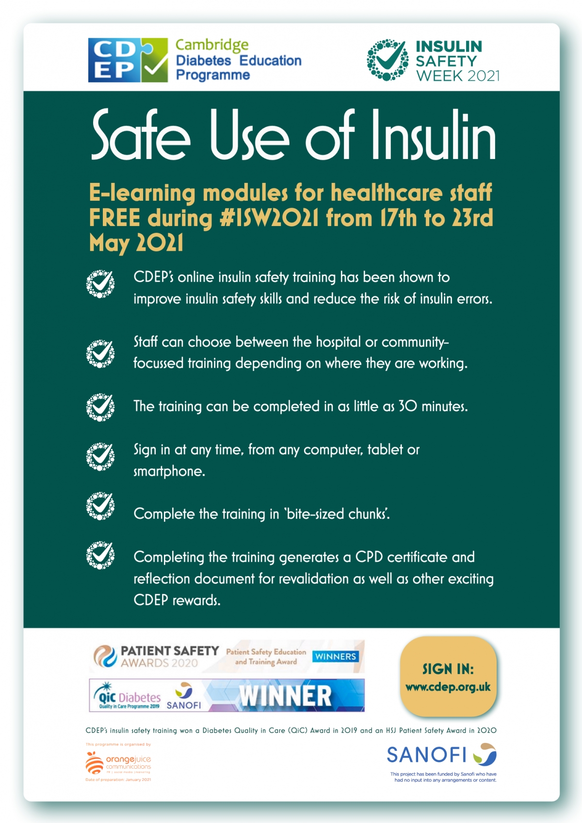 Insulin Safety Week 17th 23rd May 2021